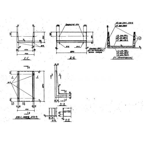Лоток железобетонный Л 26-1 Серия ИС-01-04 Выпуск 2